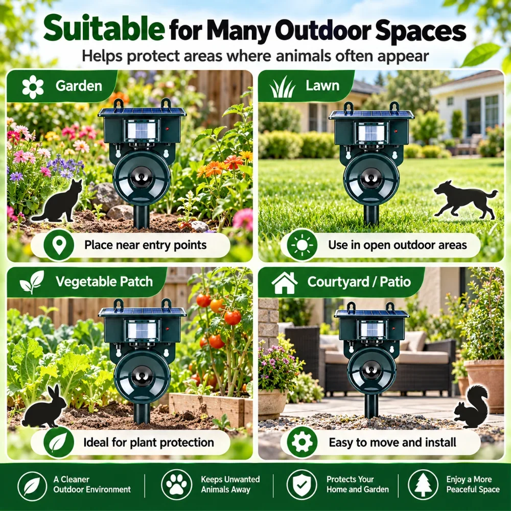 Répulsif Solaire à Ultrasons pour Jardin - Protection Écologique Contre les Nuisibles image 6