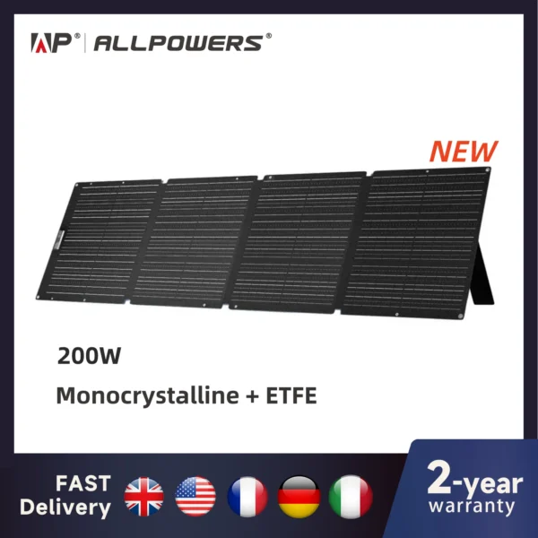 Panneau Solaire Portable ALLPOWERS - 60W, 100W ou 200W