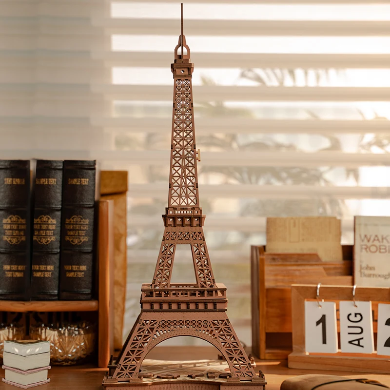 Robotime Puzzle 3D en Bois - Nuit de la Tour Eiffel 1:638 avec Éclairage image 3