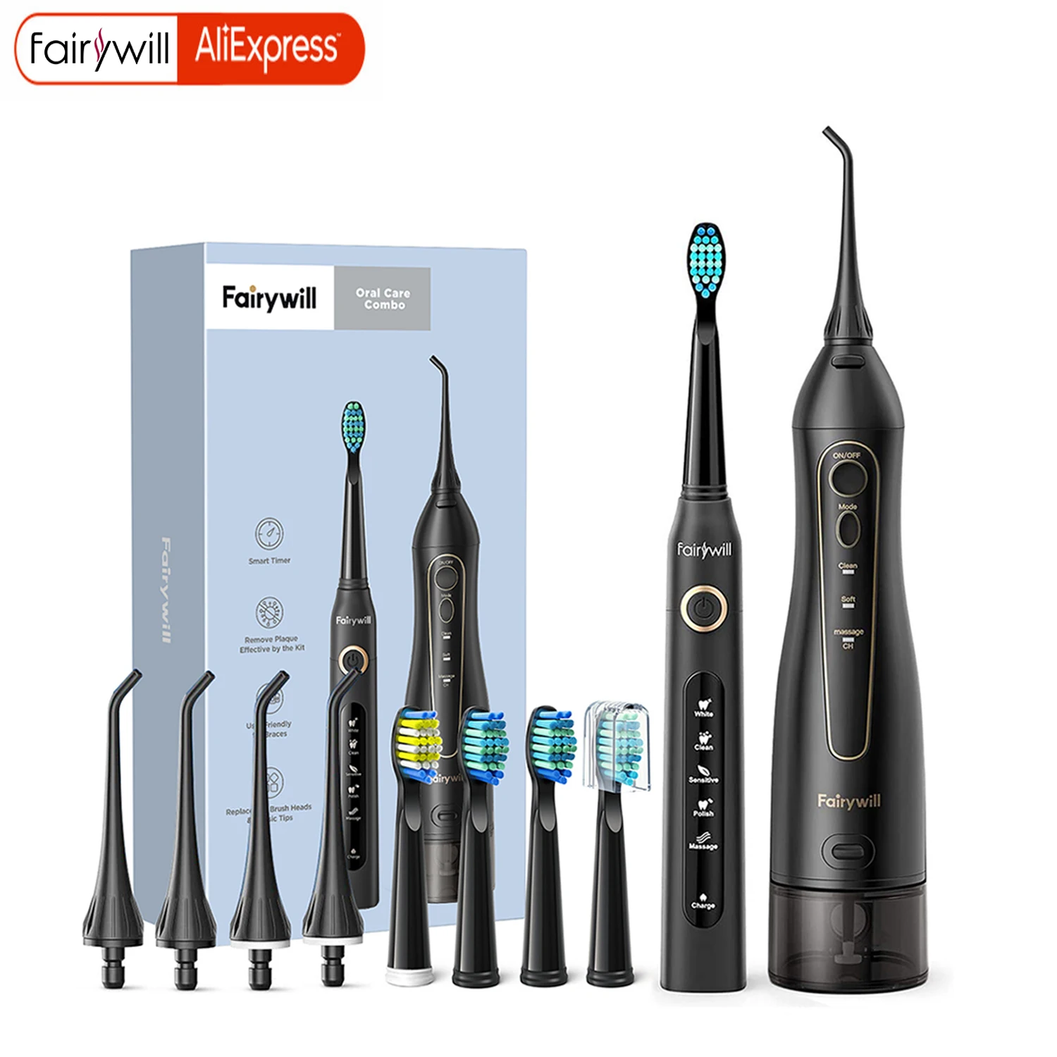 Hydropulseur Dentaire Portable Rechargeable Fairywill 300ML