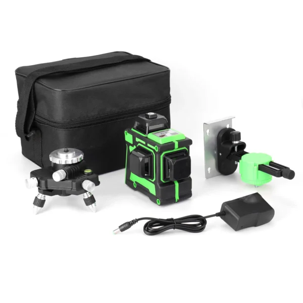 Niveau Laser Auto-Nivelant 3D 12 Lignes avec Trépied et Barre Réglable 1.2M vue 2