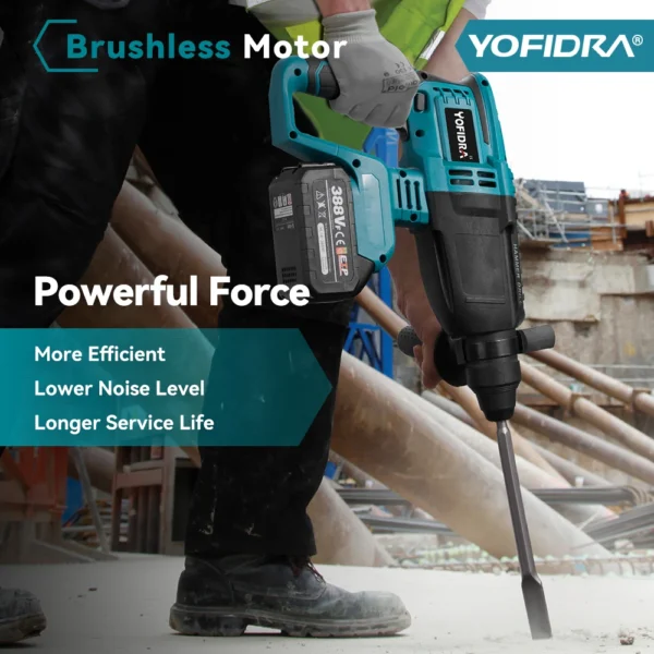 Perceuse à percussion sans fil YOFIDRA 26MM - Moteur sans balais pour batterie 18V 21V vue 2