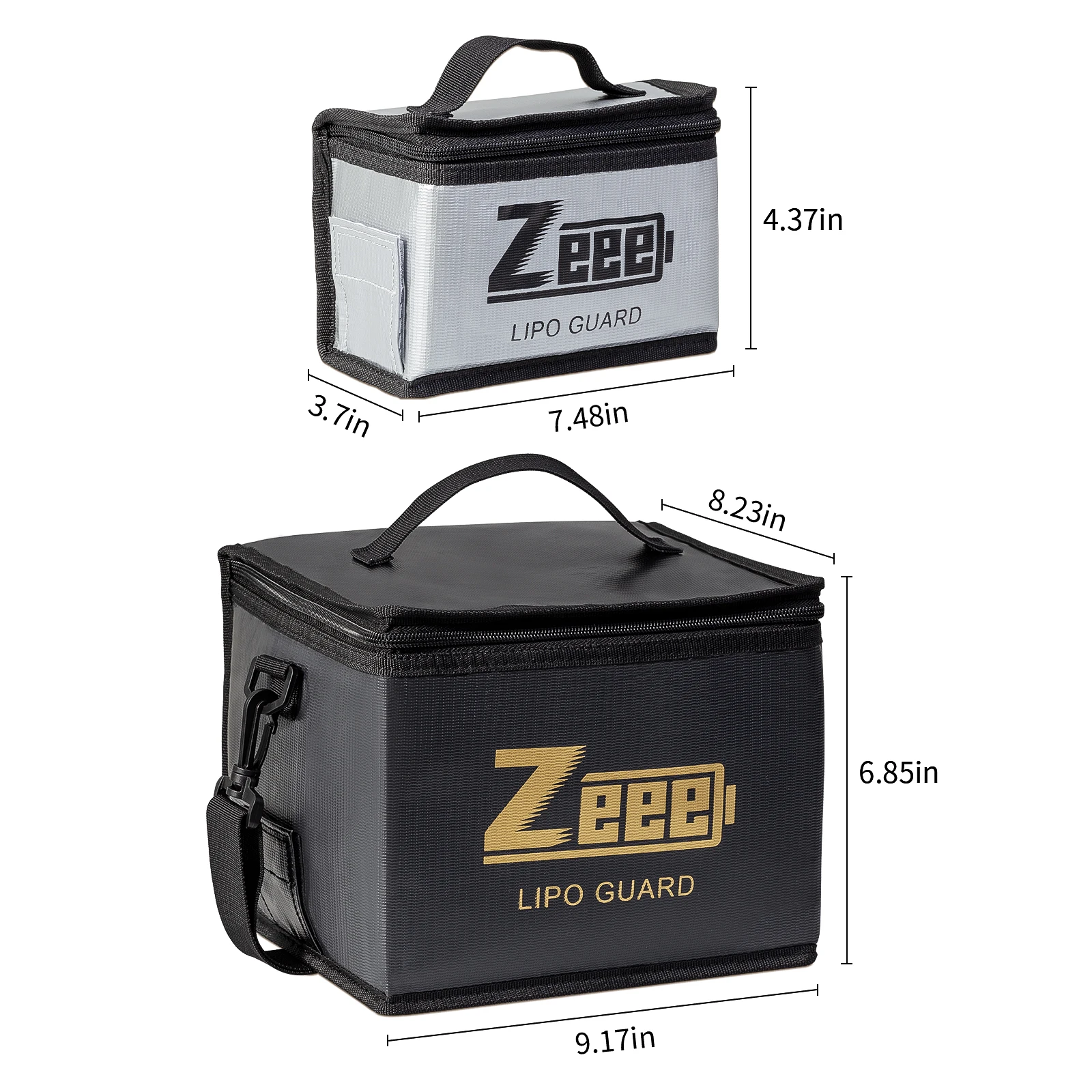 Sac de Sécurité Ignifuge et Antidéflagrant pour Batteries LiPo Zeee - 2 Tailles vue 2
