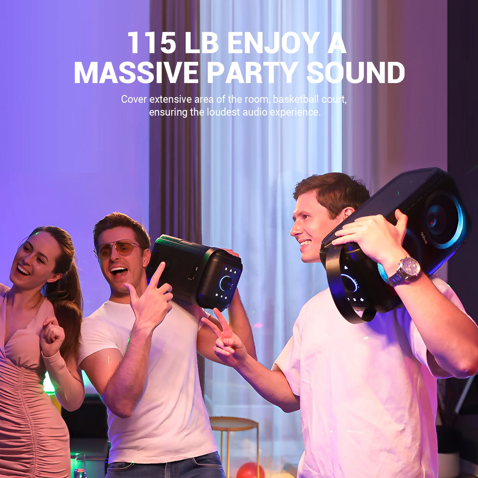 Enceinte portable de fête W-KING T9-2 Bluetooth 80W RMS vue 2