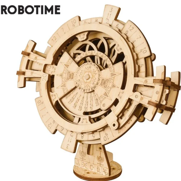 Maquette en Bois Calendrier Perpétuel 3D - Kit de Bricolage et Puzzle Mécanique LK201