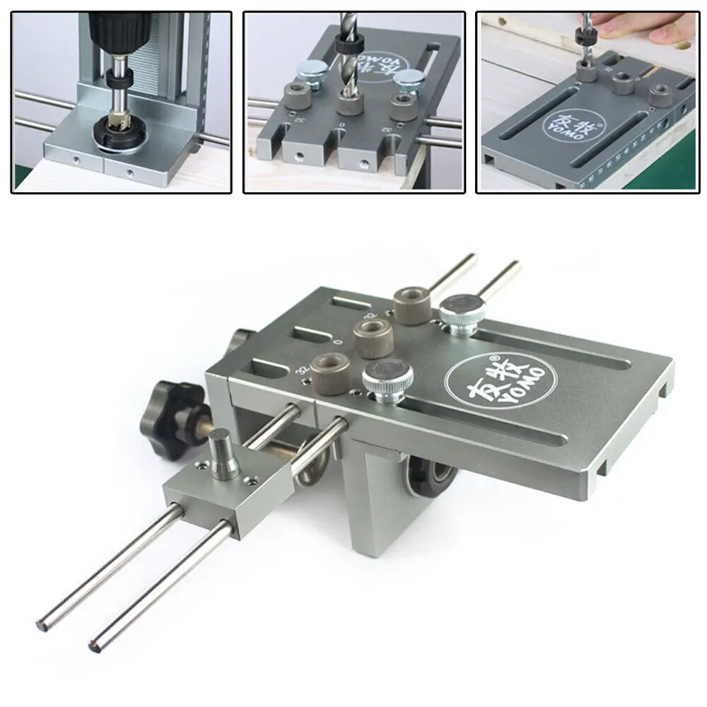 Gabarit de perçage de cheville 3 en 1 - Kit de guidage pour assemblages précis 6/8/10 mm vue 2