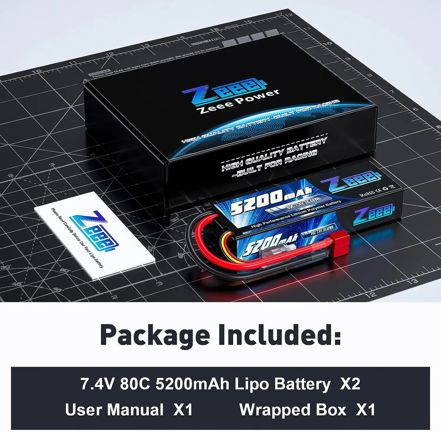Batterie Lipo Zeee 2S 5200mAh 80C - Performance et Endurance pour Véhicules RC image 6