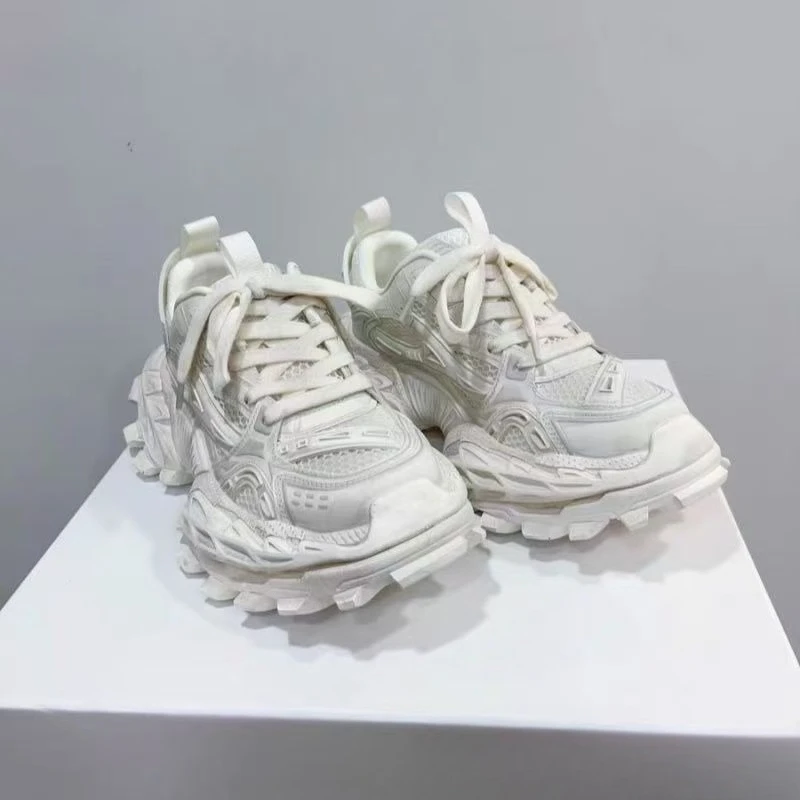 2025 new popular high-end men's shoes color matching mesh platform casual shoes – Image 4