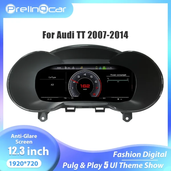 Tableau de Bord Numérique 12.3 Pouces pour Audi TT 2008-2015 - Cockpit Virtuel LCD
