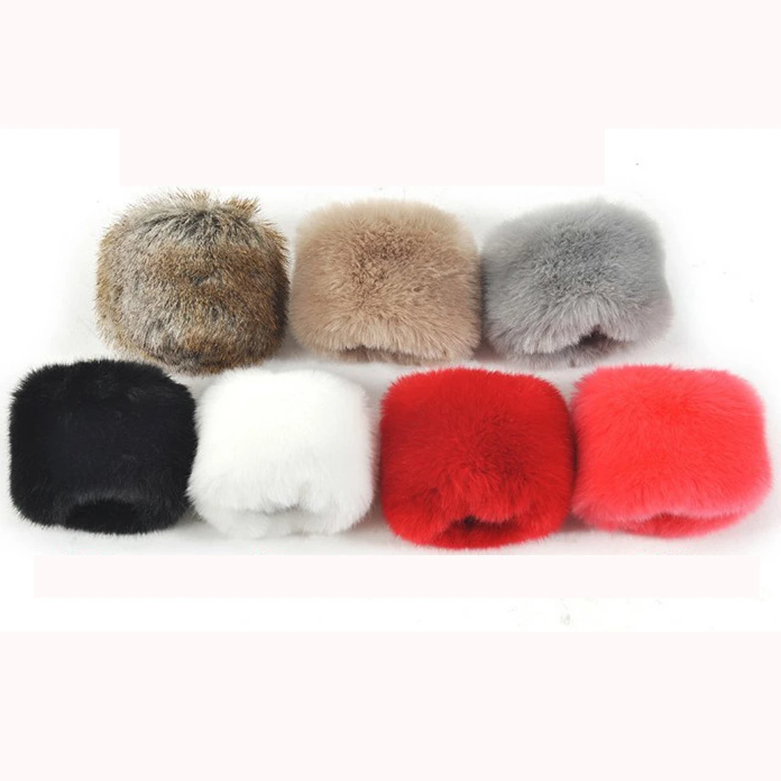 Manchettes d'Hiver Douillettes en Fausse Fourrure Élastique pour Femme vue 2