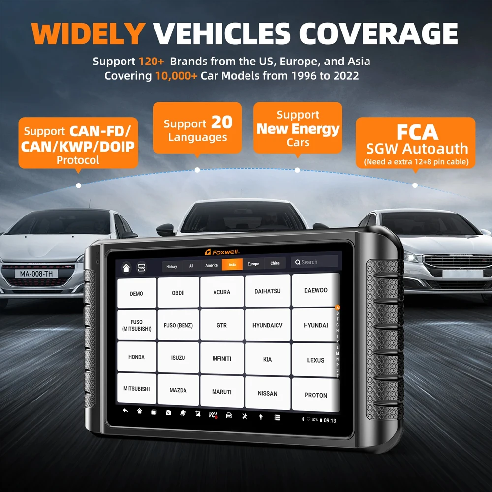 Scanner de diagnostic automobile FOXWELL OBD2 - Tablette 10,1 Pouces avec Codage ECU et Contrôle Bidirectionnel image 6