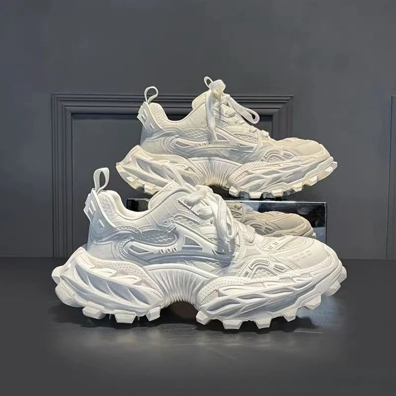 2025 new popular high-end men's shoes color matching mesh platform casual shoes – Image 6