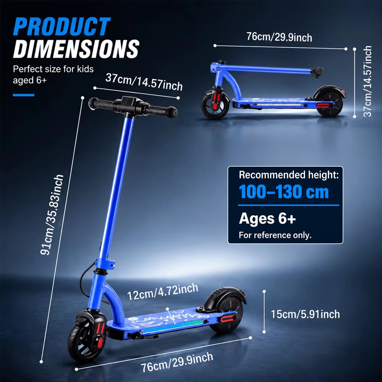 Trottinette Électrique Enfant AATOTMGO Pliable 125W 16 km/h image 8