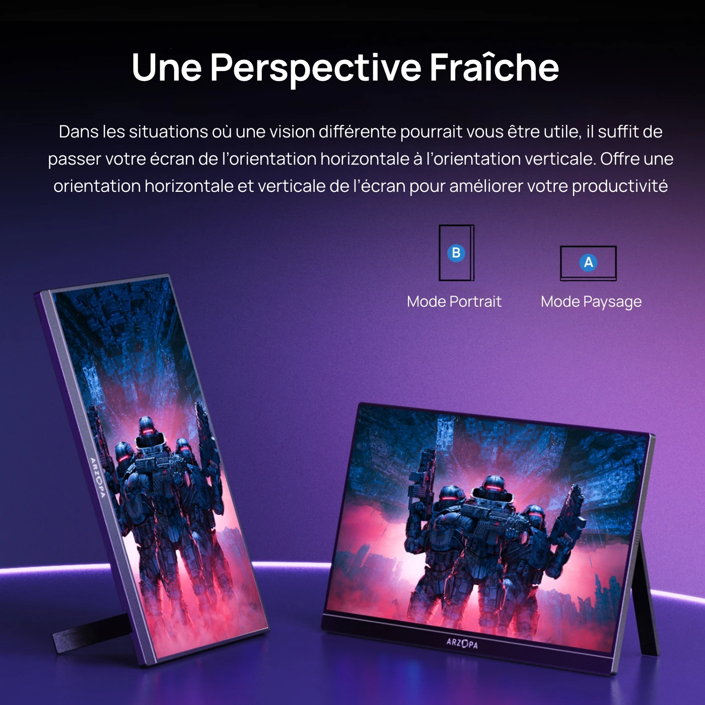 Moniteur Portable ARZOPA 16.1 Pouces 144Hz Full HD IPS image 6