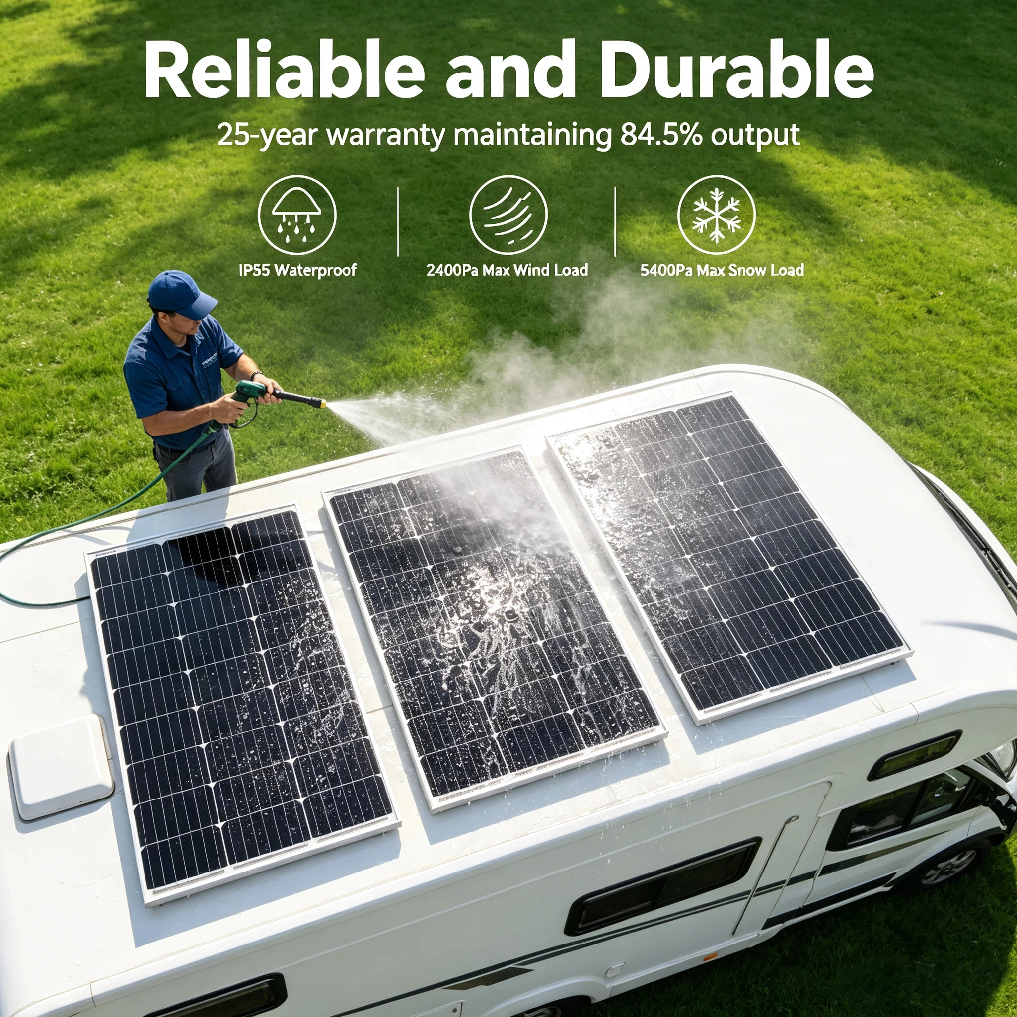 Panneau Solaire Rigide Monocristallin 12V 100W / 200W - Haute Performance et Longue Durée de Vie image 8