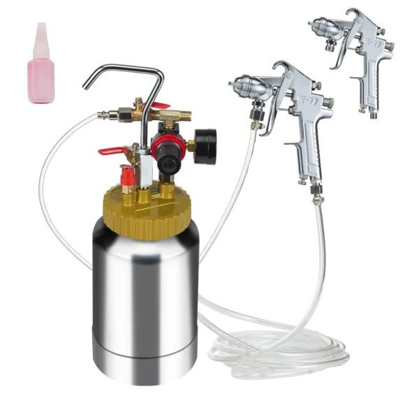 Pot de Pression de Peinture en Aérosol 2L avec Pistolet 1.8mm et Tuyaux 3m