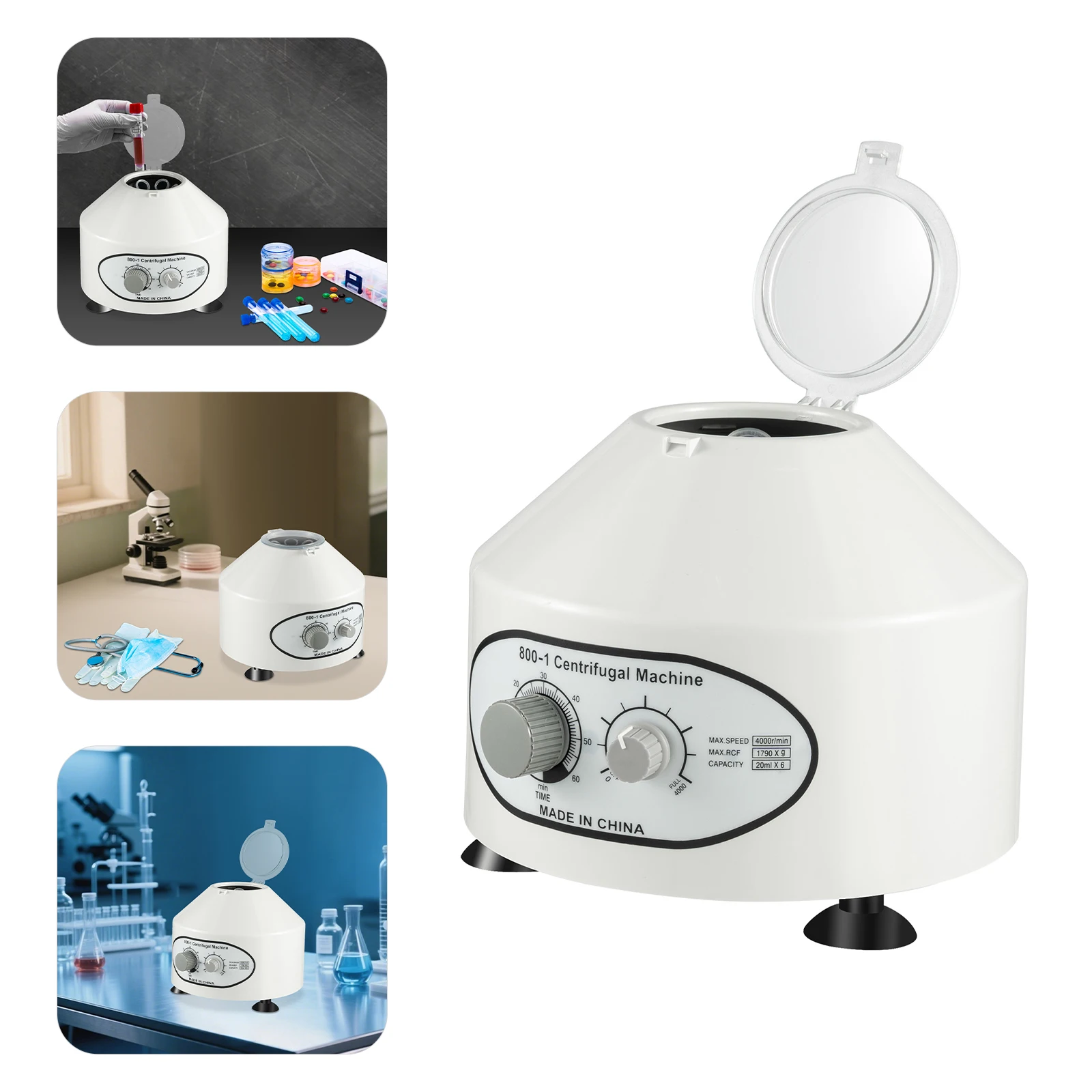 Centrifugeuse Électrique de Laboratoire 220V - 6 Tubes de 20 ml - 4000 tr/min image 6