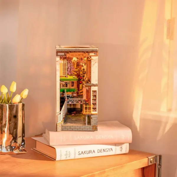 Robotime Rolife Coin à Livres et Serre-Livres 3D avec Éclairage LED vue 2
