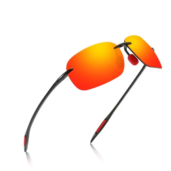 Lunettes de soleil polarisées colorées ultra-légères sans monture pour homme et femme