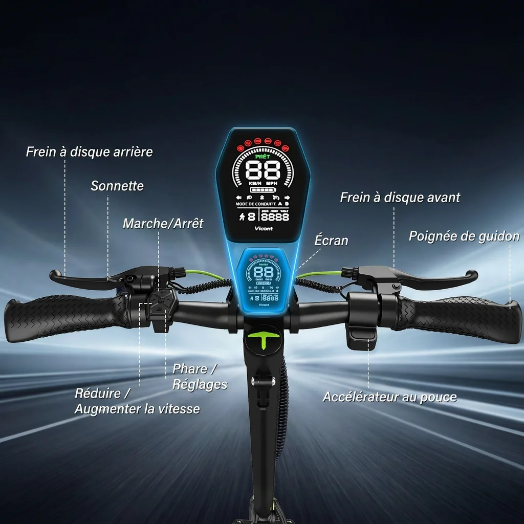 Trottinette Électrique Adulte TODIMART D6PRO Autonomie 60KM Pneus 10 Pouces vue 2