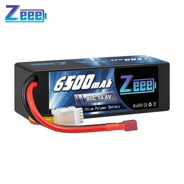 Batterie LiPo Zeee 4S 6500mAh 14.8V 80C Hardcase avec Prise Deans